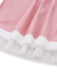 Completo con abito con orlo in peluche da elfo di Natale rosa anni '50