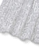 Abito monospalla con spacco laterale in paillettes argento anni '20