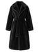 Cappotto in pelliccia sintetica con revers a tinta unita anni '50