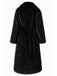 Cappotto in pelliccia sintetica con revers a tinta unita anni '50