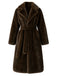 Cappotto in pelliccia sintetica con revers a tinta unita anni '50