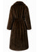 Cappotto in pelliccia sintetica con revers a tinta unita anni '50