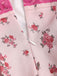 Canotta plissettata in pizzo floreale patchwork rosa anni '60