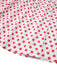 Abito a pois con scollo quadrato e spalline larghe rosso anni '50