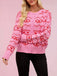 Cardigan lavorato a maglia con motivo a cuore San Valentino anni '50