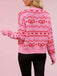 Cardigan lavorato a maglia con motivo a cuore San Valentino anni '50