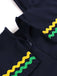 Abito a righe ondulate con scollo quadrato blu navy anni '50