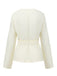 Giacca con bottoni a maniche lunghe beige anni '50