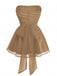 Abito in tulle con lacci sulla schiena e glitter senza spalline anni '60