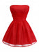 Abito in tulle con lacci sulla schiena e glitter senza spalline anni '60