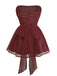 Abito in tulle con lacci sulla schiena e glitter senza spalline anni '60