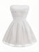 Abito in tulle con lacci sulla schiena e glitter senza spalline anni '60