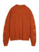 Cardigan con stelle ricamate e scollo a V arancione anni '40