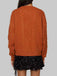 Cardigan con stelle ricamate e scollo a V arancione anni '40