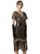 Abito Charleston con frange e perline di paillettes anni '20
