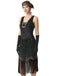 Abito flapper con frange di paillettes e senza maniche anni '20