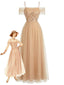 Abito patchwork di paillettes e rete con spalle scoperte beige anni '30