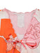 2PCS Top e Gonna Multicolore con Stampa Sirena e Allacciatura Anni '40 6
