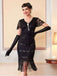 Abito flapper in paillettes con frange e perline anni '20