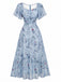 [Prevendita] Abito Verde Salvia Anni '30 in Chiffon con Farfalla e Maniche a Volant