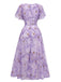 [Prevendita] Abito Verde Salvia Anni '30 in Chiffon con Farfalla e Maniche a Volant