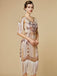Abito flapper con frange di paillettes e scollo a V anni '20