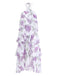 Abito Floreale Halter a Balze con Volant - Lavanda Anni '30 2