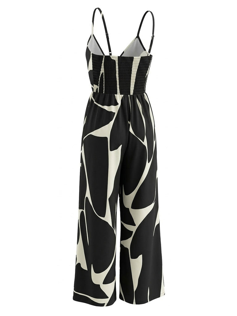 Black 1930s Wide Leg Jumpsuit 3