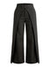 Pantaloni a Gamba Larga Tinta Unita con Incrocio Anni '40