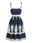Abito Nero Anni '70 Boho Smocked con Spalline Sottili