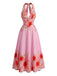 Abito Halter Scollo a V Sunflower Fitted Waist Svasato Anni '50 5