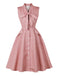 Abito Svasato con Fiocco a Pois Rosa Anni '50
