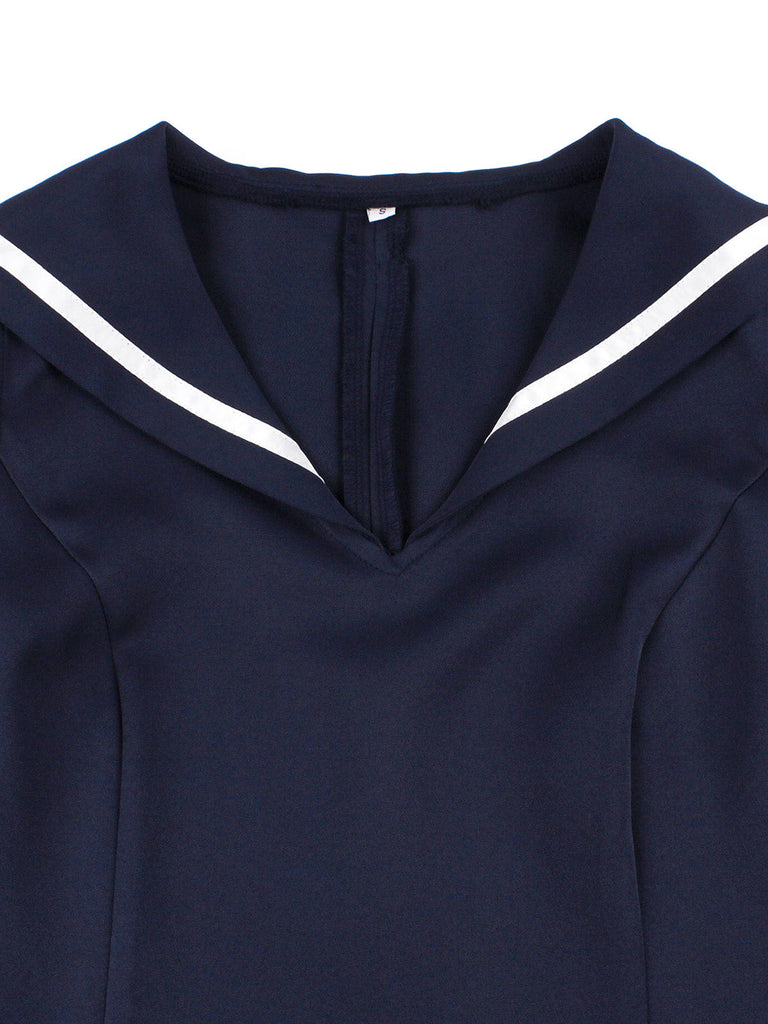 Abito Sailor Rosso con Fiocco Sleeveless Svasato Anni '50 3