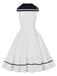 Abito Sailor Rosso con Fiocco Sleeveless Svasato Anni '50 7