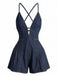 1950s Denim Tie Waist One Piece Romper 5