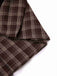 2PCS Giacca patchwork a quadri e gonna plissettata cachi anni '60