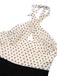 Tuta corta beige Patchwork 3D Heart anni '50