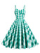 Abito a ruota plaid spalline sottili anni '50
