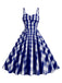 Abito a ruota plaid spalline sottili anni '50