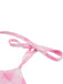 Abito a ruota plaid spalline sottili rosa anni '50
