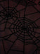Abito ragnatela di Halloween rosso intenso anni '60