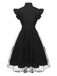 Abito in rete ragno con paillettes nero anni '50