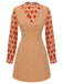 2PCS Camicetta e miniabito in tweed arancione anni '60