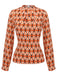 2PCS Camicetta e miniabito in tweed arancione anni '60