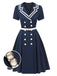 [Prevendita] Abito doppiopetto in stile marinaio blu scuro anni '50