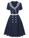 [Prevendita] Abito doppiopetto in stile marinaio blu scuro anni '50
