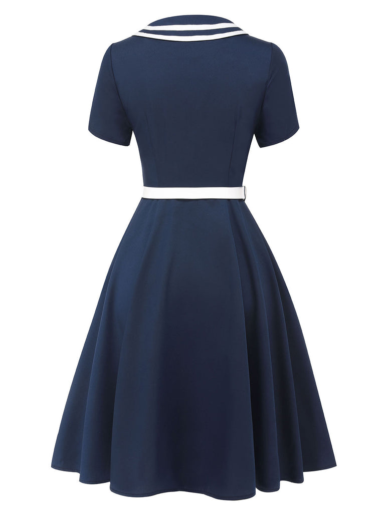 [Prevendita] Abito doppiopetto in stile marinaio blu scuro anni '50