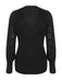 Maglione nero con scollo a V e bottoni anni '40