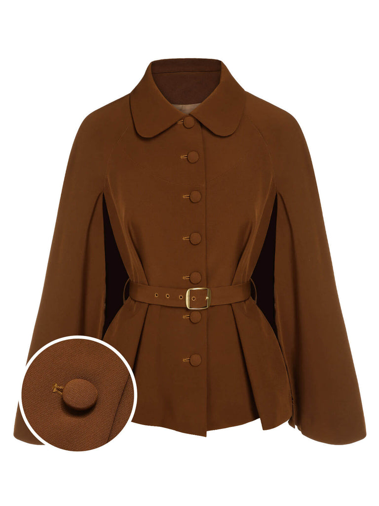 Cappotto con revers color cammello anni '40