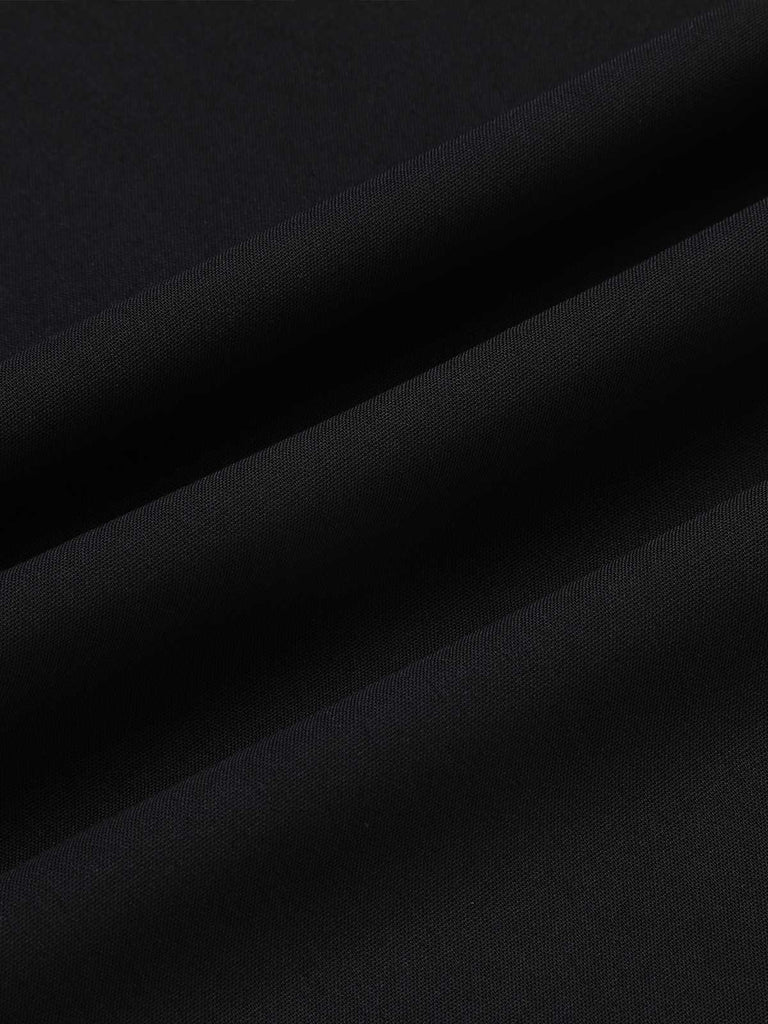 Tuta Llunga nera patchwork a tema pipistrello Halloween anni '30